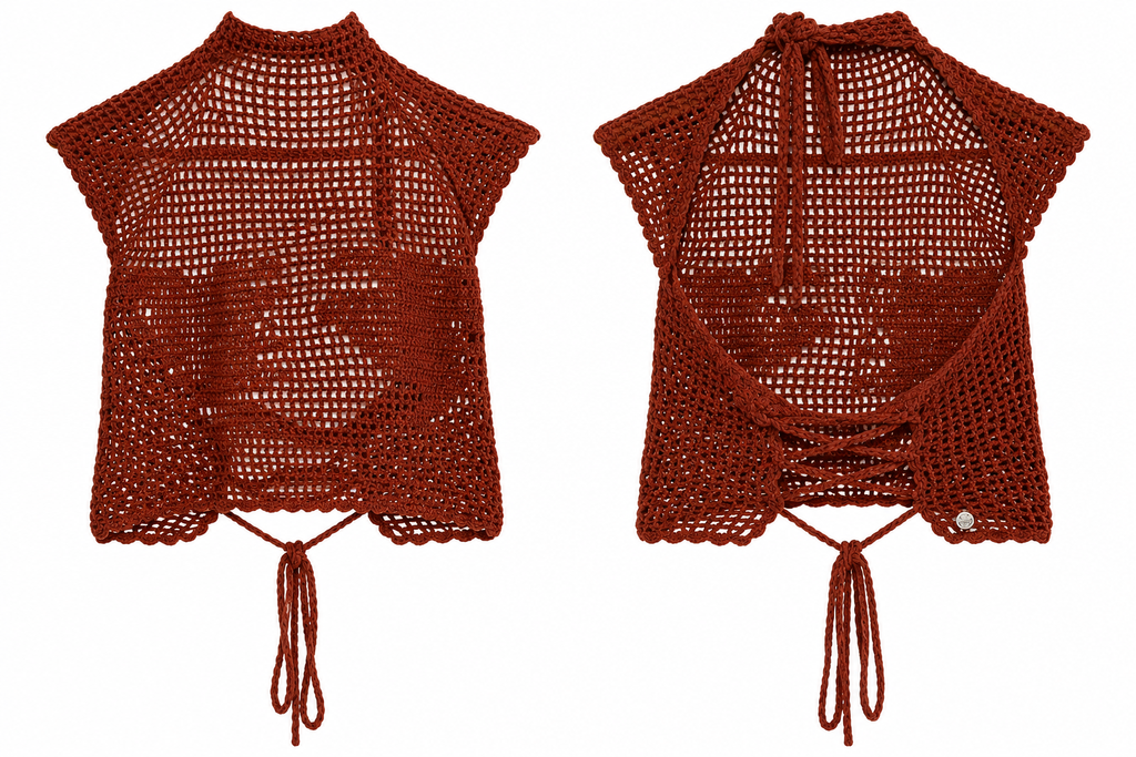 cropped marrom cacau Mimani