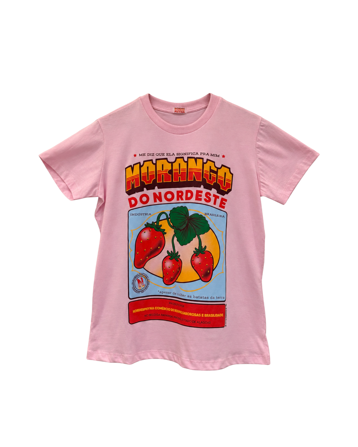 Camiseta Morango do Nordeste rosa