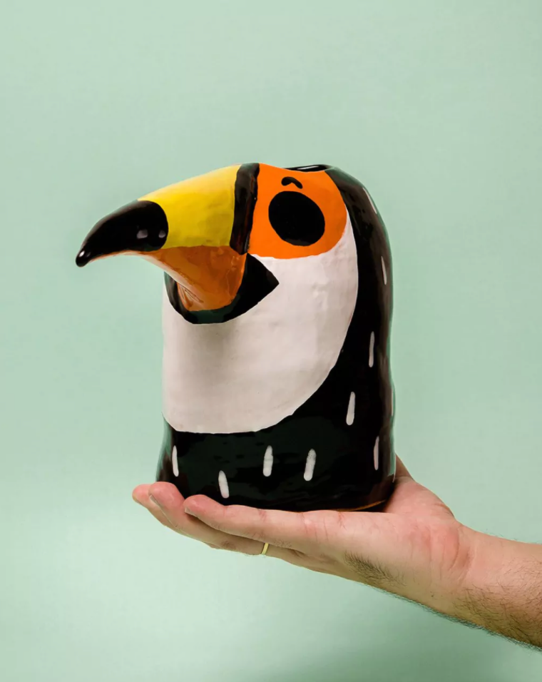 Vaso Tucano Ceramiquinho
