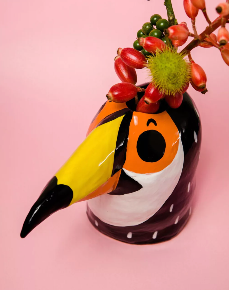 Vaso Tucano Ceramiquinho