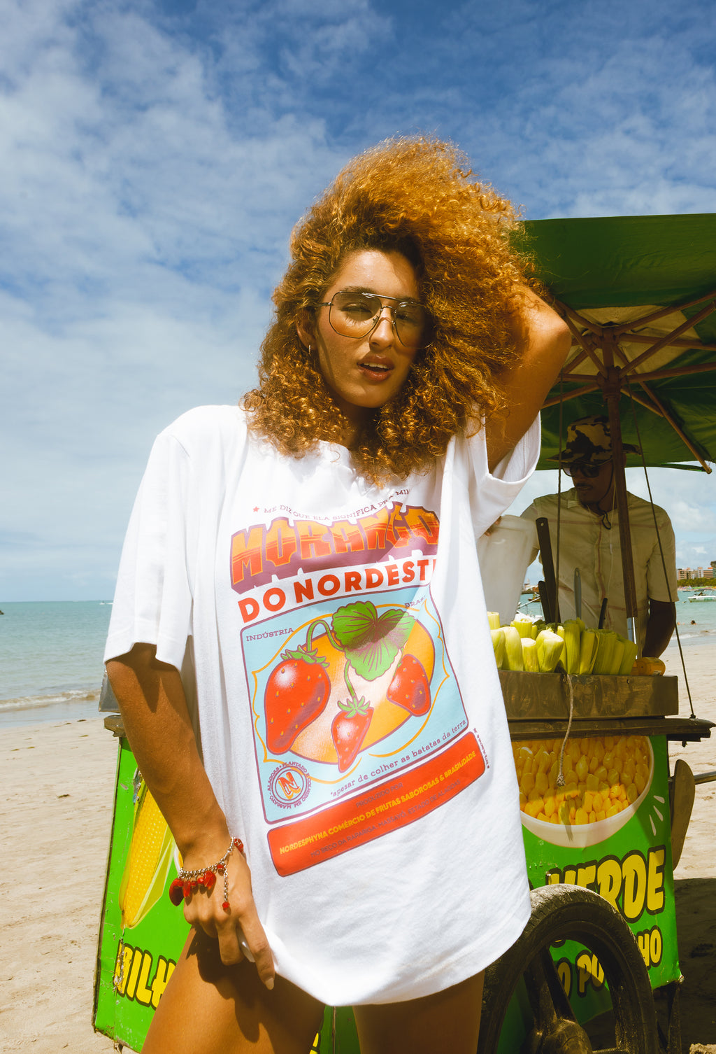Camiseta Morango do Nordeste Branca