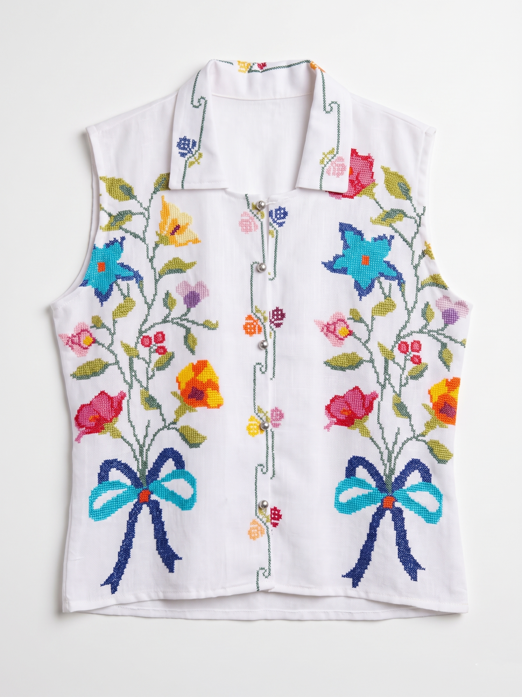 blusa flores laço entre artes
