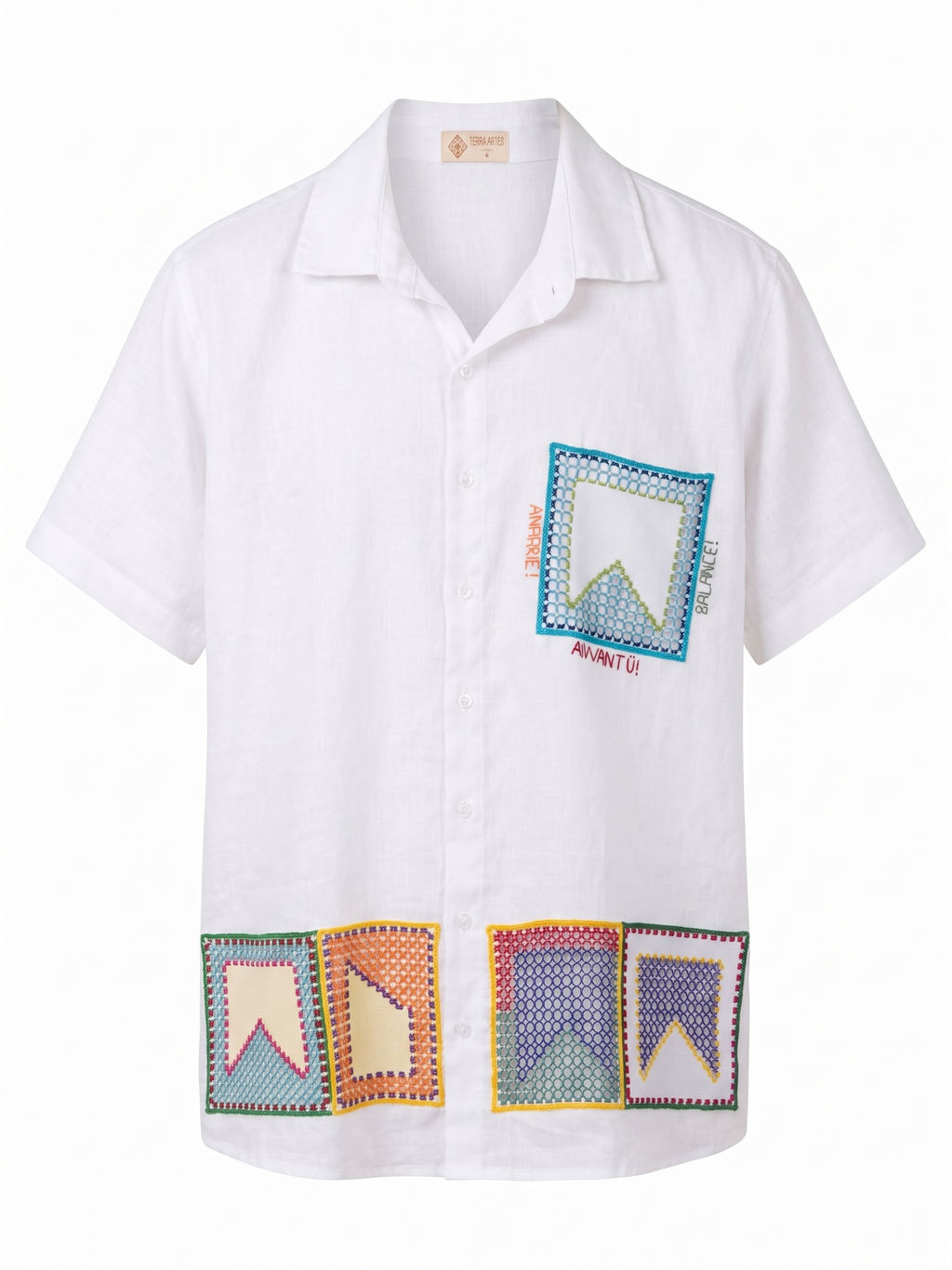 camisa Anarriê, alavantú e balancê entre artes