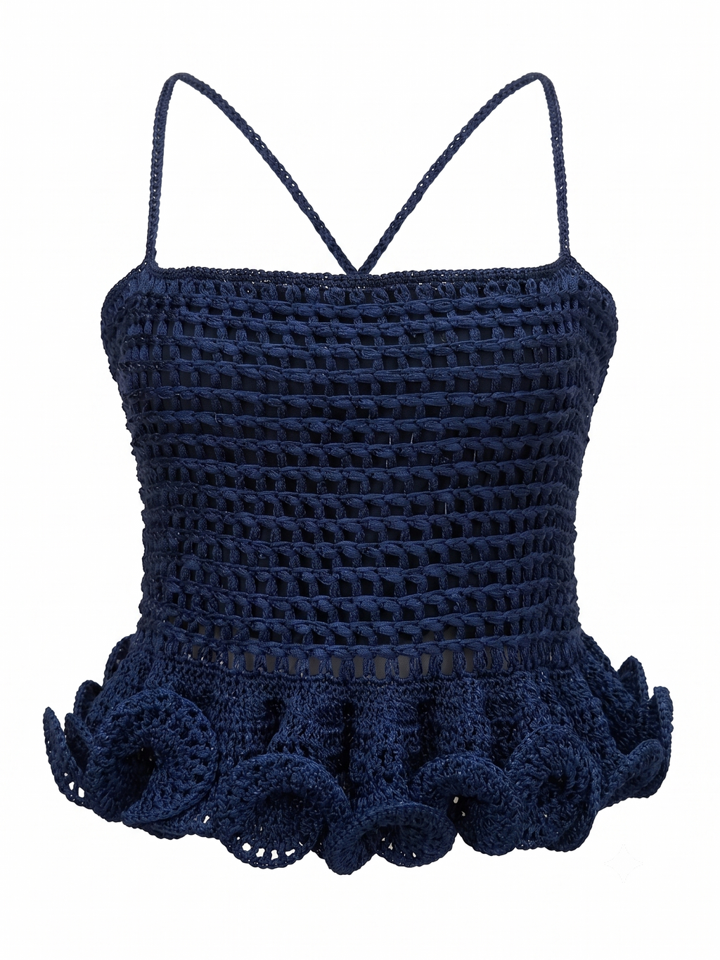 Top babados azul marinho | Marciano