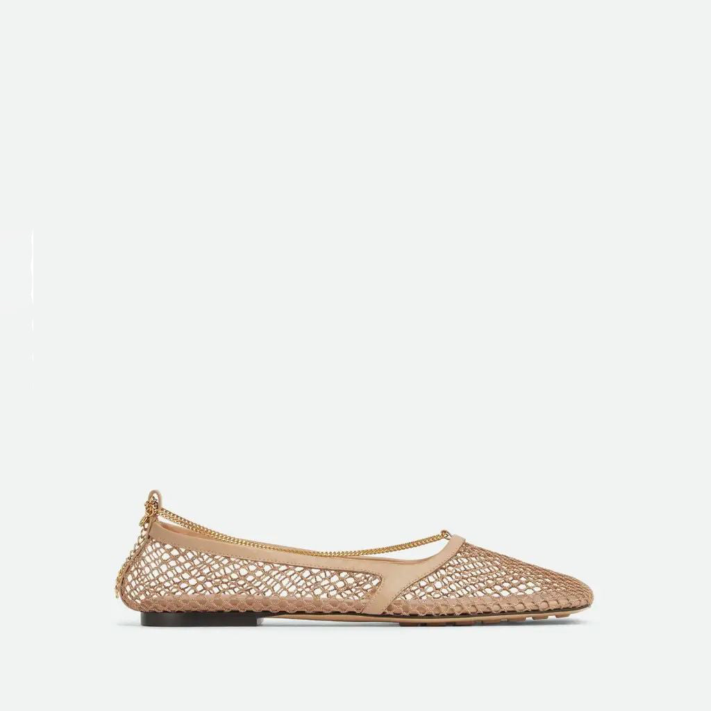Sapatilha treliça Bottega Veneta