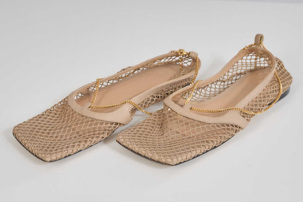 Sapatilha treliça Bottega Veneta