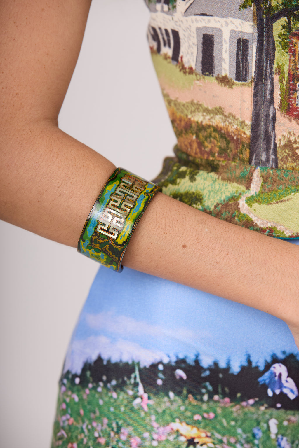 Bracelete Vietnamita verde azul