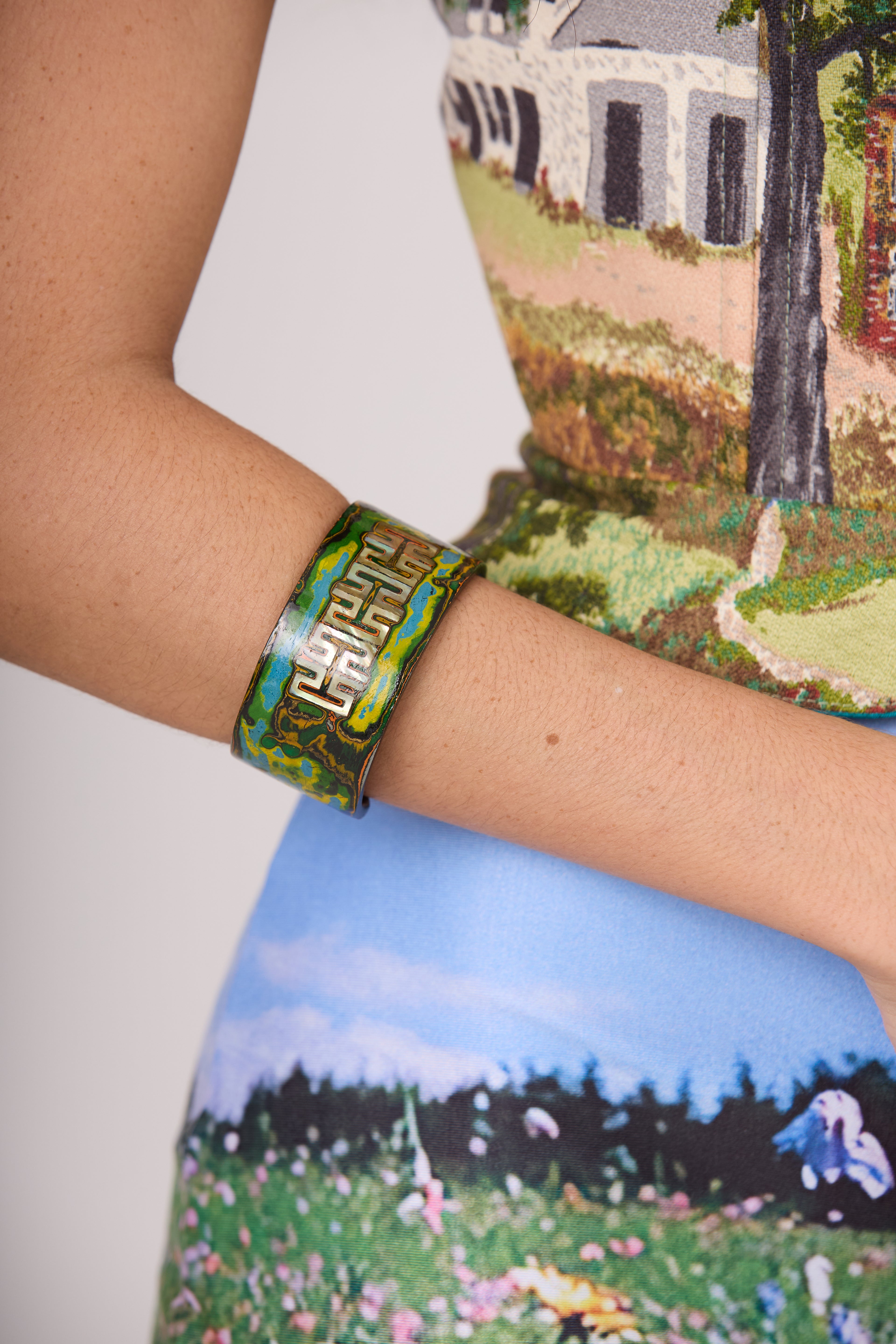 Bracelete Vietnamita verde azul