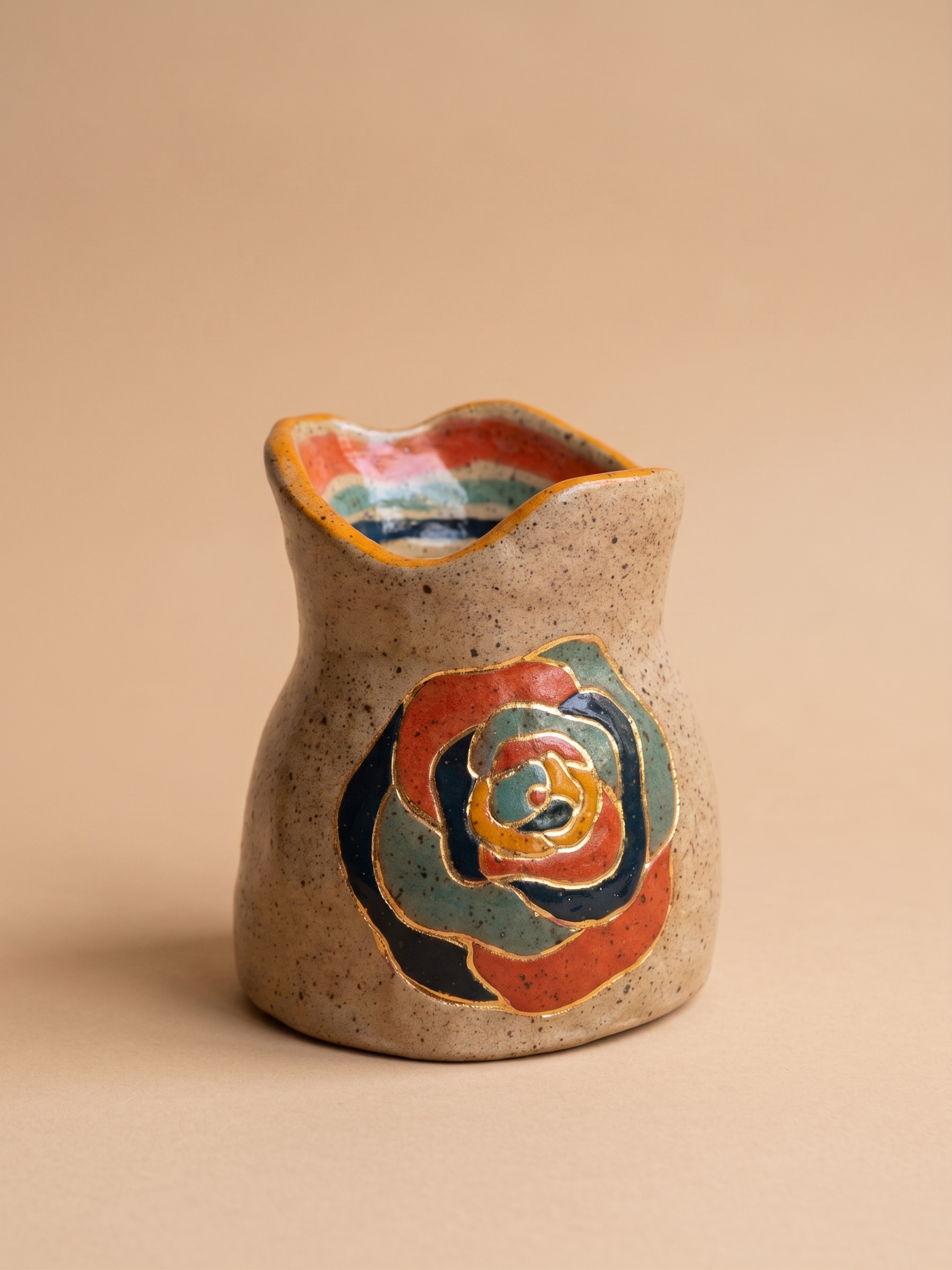 vaso pétalas de ouro Fernanda Brêda